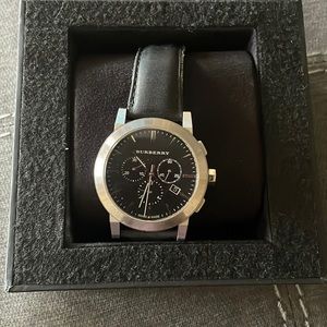 Burberry mens watch leather band